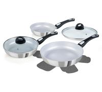 Genius 24678 Pfannen-Set Cerafit Steel silber 7-tlg.
