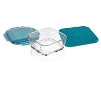 Genius Nicer Dicer Chef Professional - Recipiente de cristal con tapa (3 piezas, 2,8 L de capacidad, incluye alfombrilla de silicona, alfombrilla antideslizante, bandeja para horno, apta para horno)