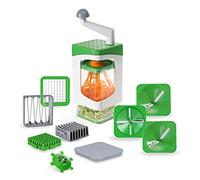 Genius Nicer Dicer Julietti - Cortador en espiral, 13 piezas, Zoodle Maker + cortador de dados en un juego para espirales y dados, incluye 7 accesorios de corte y recipiente de recogida de 1200 ml