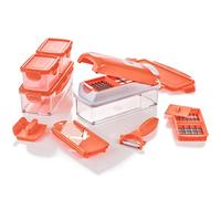 Genius Nicer Dicer Smart | 15 Piezas | Neon de Color Naranja | Todo de Schneider | Cortador de Frutas y Verduras