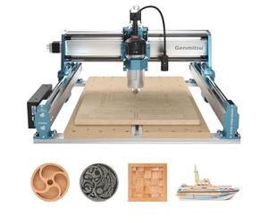 Genmitsu 4040-PRO MAX - Fresadora CNC para fresado de madera, metal y acrílico, control GRBL, máquina de grabado de 3 ejes con recortadora de 710 W y accionamiento de riel lineal