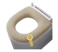 GENODA Cojín universal para inodoro de invierno para el hogar, para las cuatro estaciones, funda para inodoro suave, funda para calentador de asiento (marrón)
