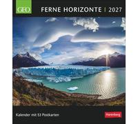 GEO Ferne Horizonte Postkartenkalender 2027 - Wochenkalender mit 53 Postkarten: Postkarten-Fotokalender mit Wochenkalendarium. Weiter Blick in die ... in einem Kalender im Format 16 x 17,5 cm
