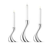 Georg Jensen 3 Candelabros Cobra acero inoxidable