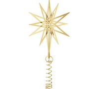 Georg Jensen - Adorno para la punta del árbol de Navidad, chapado en oro, altura: 17,7 cm