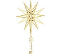 Georg Jensen - Adorno para la punta del árbol de Navidad, chapado en oro, altura: 22,5 cm