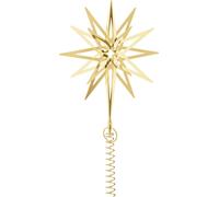 Georg Jensen - Adorno para la punta del árbol de Navidad, chapado en oro, altura: 28,9 cm