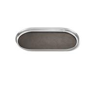 Georg Jensen Bandeja de Acero y Piel Manhattan 35x18 cm