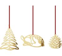 Georg Jensen CC 2023 LARGE ORNAMENT SET 3 PCS 18 KT GOLD PLATED 10020159