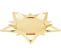 Georg Jensen CLASSIC CHRISTMAS STAR PILLAR CANDLE HOLDER GOLD 10019320