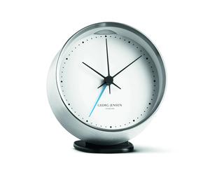 Georg Jensen Despertador Koppel Ø10 cm blanco-acero inoxidable
