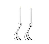 Georg Jensen Set de 2 candeleros Cobra medianos. 20 cm