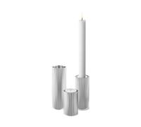 Georg Jensen Set de 3 Portavelas Bernadotte en Acero Pulido