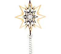 Georg Jensen - TOP STAR – Adorno para la punta del árbol de Navidad, tamaño mediano, chapado en oro