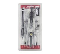 GEOtec College Spring Bow Compass Set, FLP, goma de borrar, caja de plomo HB, minas