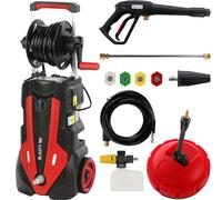 GeoTech Blasty 180 - Hidrolimpiadora con lanza profesional + Kit patio y desatascadora - 180 bar - 450 L/h