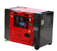 GeoTech-Pro DGP8000SE-3 - Generador de corriente diésel silencioso con ruedas AVR 6 kW - Continua 5.5 kW Trifásica