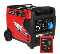GeoTech Pro PTGA 7500 - Generador eléctrico de inverter silencioso con ruedas 5,8 kW - Continua 5,5 kW Monofásico + ATS