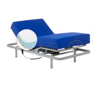 Geriafy - Pack Cama articulada Reforzada con colchón viscoelástico Professional V6 | Funda Impermeable (80x190 cm)