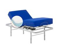 Geriafy - Pack Cama articulada Regulable en Altura con colchón viscoelástico Professional V6 | Funda Impermeable | Mando inalámbrico (80x200 cm)