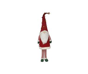 Gerimport Gnomo de pie Navidad 62x50x220 cm rojo