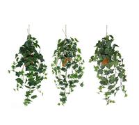 Gerimport Maceta colgante hiedra artificial 92 cm