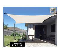 Gerimport Parasol Rectangular Poliester Crema 2 X 3 Metros - Protección Solar Amplia Cobertura