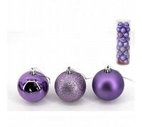 Gerimport Set 36 Bolas de Navidad Dylan Violeta 6 cm