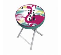 Gerimport Taburete PVC Redondo Flamingo Flamenco 30x30x45cm - Cómodo y Resistente