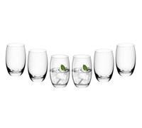 Gerlach 1760 Vasos Para Beber 360 Ml, Juego De 6 Vasos Para Agua, Universales, Para Zumo, Flujo Transparente