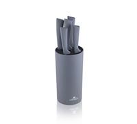Gerlach G02-0994M-ZENK-05PU-S5S1-01 - Juego de cuchillos de cocina en bloque Smart Grey-G02-0994M-ZENK-05PU-S5S1-01, acero inoxidable