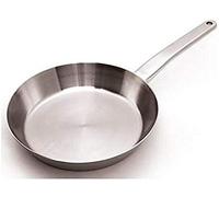 Gerlach Prestige - Sartén de acero inoxidable de 28 cm para inducción eléctrica de gas, sartenes de cerámica, accesorios de cocina, acero