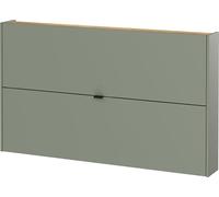 Germania Armario Zapatero 1392-629 GW-Ameca, en Verde Pardo/Roble navarra, con Poca Profundidad, 140 x 83 x 18 cm (Ancho x Alto x Profundidad)