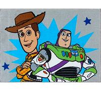 Gertmenian Disney Pixar Toy Story - Alfombra para interiores, 3 x 5 pies, pequeña, antideslizante, ideal para niños en el dormitorio, sala de juegos, aula, guardería o área de juegos, Woody/Buzz