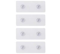 GERUIKE Adhesivo sin Taladro Accesorios Baño de Montaje en Pared para Estanteria Ducha Esquina Adhesiva Transparentes de Nanomaterial como Cinta Adhesivas de Recambio 4 Piezas