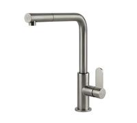 Gessi ACCIAIO Estraibile Steel Brushed - 60537#239 Grifo monocomando Fregadero | Acero Inoxidable Cepillado, Ducha extraíble, Manguera flexible extensible