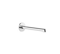 Gessi Anello caño de pared para lavabo 1/2, proyección de 209 mm, aireador interno M16.5x1, 63404727, Color: Latón cepillado PVD