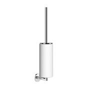 Gessi Anello juego de escobilla para WC, montaje en pared, recipiente blanco mate, 63719727, Color: Latón cepillado PVD