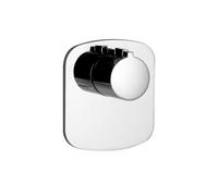 Gessi Anello, juego preparado para termostato oculto de 3/4 de alto rendimiento, 43256727, Color: Latón cepillado PVD