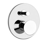 Gessi CONO set de montaje para mezclador monomando, desviador automático, apto para bañera o ducha, para cuerpo oculto, 45079279, Color: Blanco CN