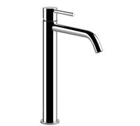 Gessi Emporio Via Tortona mezclador monomando de lavabo versión superior, sin juego de desagüe, proyección de 127 mm, 031, 18604031, Color: cromado