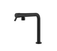 Gessi FISSO Girevole Matte Black - 60073#299 Grifo monocomando Fregadero | Negro mate, Caño giratorio 360°, Caudal ajustable