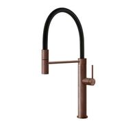 Gessi GESSI 316 Semiprofessionale Copper Brushed PVD - 60014#708 Grifo monocomando Fregadero | Cobre cepillado PVD, Caño semiprofesional doble función, Altura caño 250 mm