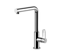 Gessi HELIUM Girevole Chrome - 50105#031 Grifo monocomando Fregadero | Cromo brillante, Caño giratorio 360°, Caudal ajustable
