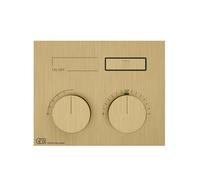 Gessi HI-FI, juego de montaje listo Termostato oculto con accionamiento por pulsador con 1 salida, 63002727, Color: Latón cepillado PVD