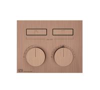 Gessi HI-FI, termostato oculto con juego de montaje y accionamiento por botón, 2 salidas separadas, 63004708, Color: PVD cepillado de cobre