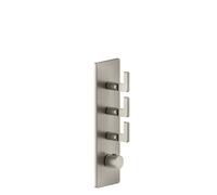 Gessi Inciso- Juego de premontaje para termostato oculto de 3/4 de alto rendimiento, una roseta, montaje vertical, 3 vías separadas, 58206149, Color: Óptica Finox