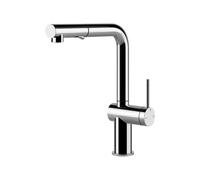 Gessi INEDITO Monogetto Chrome - 60433#031 Grifo monocomando Fregadero | Cromo brillante, Boca monochorro fija, Caudal reducido ahorro agua