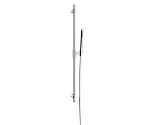 Gessi Ingranaggio Barra de deslizamiento magnética de 800 mm con teleducha anticalcárea y flexo de 1,50 m, 63584706, Color: PVD negro metálico