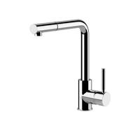 Gessi NEUTRON Monogetto Chrome - 17169#031 Grifo monocomando Fregadero | Cromo brillante, Boca monochorro fija, Caudal reducido ahorro agua